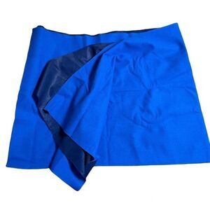 Vintage 2 yards blue heavy wool coat or upholstery fabric